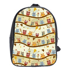 Autumn Owls School Bag (large) by Ancello