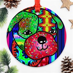 Pug Round Ornament by Siebenhuehner