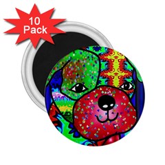 Pug 2 25  Button Magnet (10 Pack)