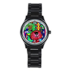 Pug Sport Metal Watch (black) by Siebenhuehner