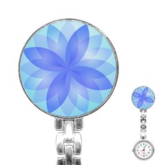 Abstract Lotus Flower 1 Stainless Steel Nurses Watch by MedusArt