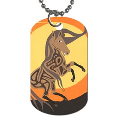 Embracing The Moon Dog Tag (two-sided)  by twoaboriginalart