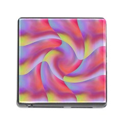 Colored Swirls Memory Card Reader With Storage (square)