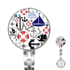 Nautical Collage Stainless Steel Nurses Watch by StuffOrSomething