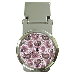 Paisley In Pink Money Clip With Watch