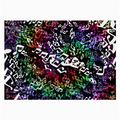 Urock Musicians Twisted Rainbow Notes  Glasses Cloth (large, Two Sided)