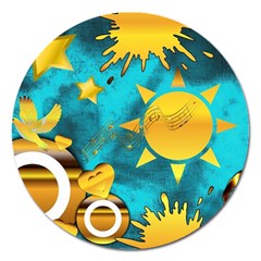 Musical Peace Magnet 5  (round)