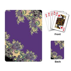 Purple Symbolic Fractal Playing Cards Single Design by UROCKtheWorldDesign