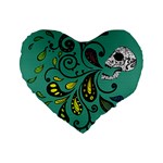 Skull Scream 16  Premium Heart Shape Cushion  Front