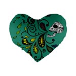 Skull Scream 16  Premium Heart Shape Cushion  Back