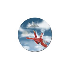 America Jet Fighter Air Force Golf Ball Marker by NickGreenaway