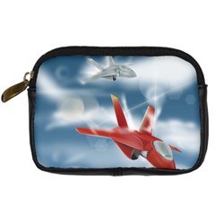 America Jet Fighter Air Force Digital Camera Leather Case by NickGreenaway