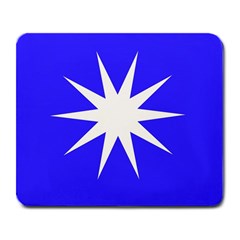 Deep Blue And White Star Large Mouse Pad (rectangle)