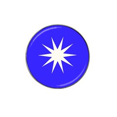 Deep Blue And White Star Golf Ball Marker 10 Pack (for Hat Clip) by Colorfulart23