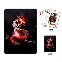 Abstract Red Dragon  Playing Cards Single Design by TribalStore