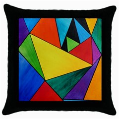 Abstract Black Throw Pillow Case by Siebenhuehner