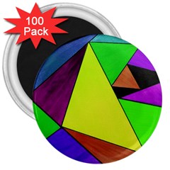 Abstract 3  Button Magnet (100 Pack)