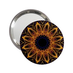 Yellow Purple Lotus Mandala Handbag Mirror (2 25 ) by Zandiepants