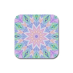 Soft Rainbow Star Mandala Drink Coasters 4 Pack (square) by Zandiepants