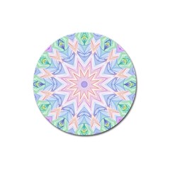 Soft Rainbow Star Mandala Magnet 3  (round)