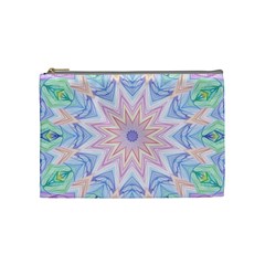 Soft Rainbow Star Mandala Cosmetic Bag (medium)