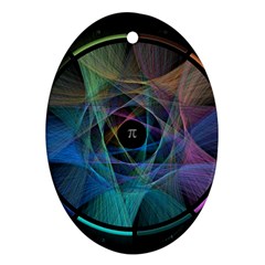 Pi Visualized Oval Ornament (two Sides)