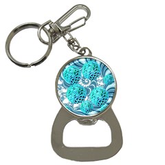 Teal Sea Forest, Abstract Underwater Ocean Bottle Opener Key Chain