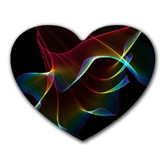 Imagine, Through The Abstract Rainbow Veil Mouse Pad (heart) by DianeClancy