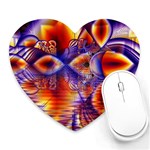 Winter Crystal Palace, Abstract Cosmic Dream Mousepad (Heart) Front