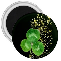 Clover 3  Button Magnet