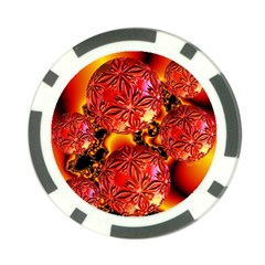  Flame Delights, Abstract Red Orange Poker Chip (10 Pack) by DianeClancy