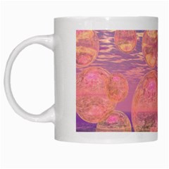 Glorious Skies, Abstract Pink And Yellow Dream White Coffee Mug by DianeClancy