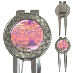 Glorious Skies, Abstract Pink And Yellow Dream Golf Pitchfork & Ball Marker by DianeClancy