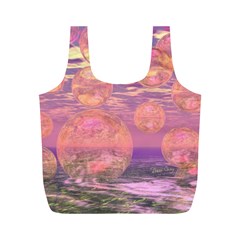 Glorious Skies, Abstract Pink And Yellow Dream Reusable Bag (m) by DianeClancy