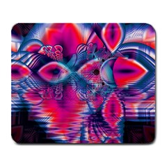 Cosmic Heart Of Fire, Abstract Crystal Palace Large Mouse Pad (rectangle) by DianeClancy