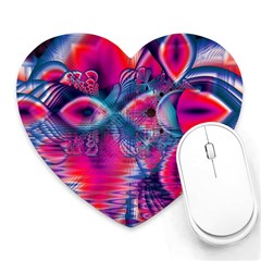 Cosmic Heart Of Fire, Abstract Crystal Palace Mouse Pad (heart)