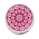 Twirling Pink, Abstract Candy Lace Jewels Mandala  4-Port USB Hub (Two Sides) Back