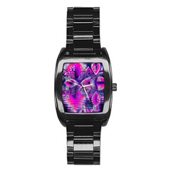 Rose Crystal Palace, Abstract Love Dream  Stainless Steel Barrel Watch by DianeClancy