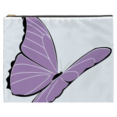 Purple Awareness Butterfly 2 Cosmetic Bag (xxxl)