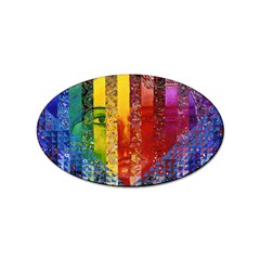 Conundrum I, Abstract Rainbow Woman Goddess  Sticker (oval) by DianeClancy