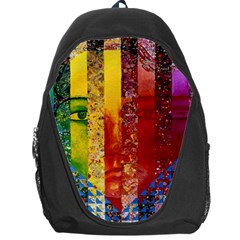 Conundrum I, Abstract Rainbow Woman Goddess  Backpack Bag by DianeClancy