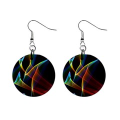 Peacock Symphony, Abstract Rainbow Music Mini Button Earrings by DianeClancy