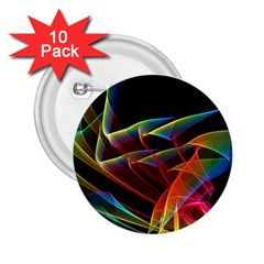 Dancing Northern Lights, Abstract Summer Sky  2 25  Button (10 Pack)