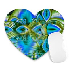 Mystical Spring, Abstract Crystal Renewal Mouse Pad (heart) by DianeClancy