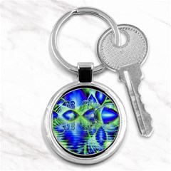 Irish Dream Under Abstract Cobalt Blue Skies Key Chain (round) by DianeClancy