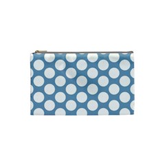 Blue Polkadot Cosmetic Bag (small) by Zandiepants