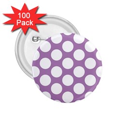 Lilac Polkadot 2 25  Button (100 Pack) by Zandiepants