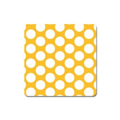 Sunny Yellow Polkadot Magnet (square) by Zandiepants