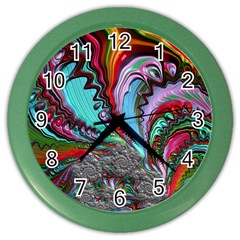 Special Fractal 02 Red Wall Clock (color) by ImpressiveMoments