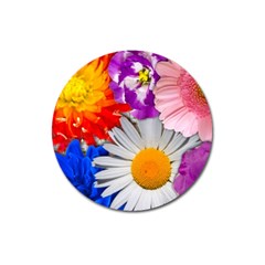 Lovely Flowers, Blue Magnet 3  (round)